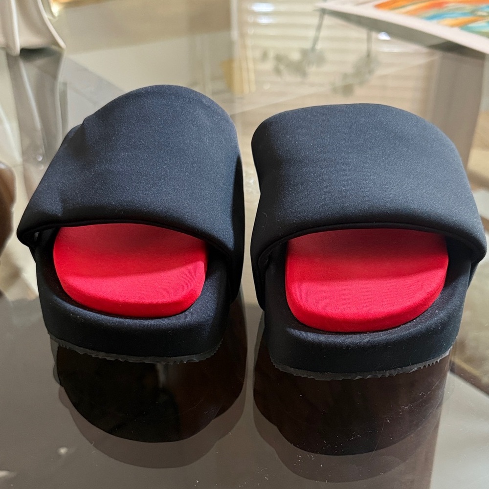 Yohji Yamamoto Black and Red Sandals